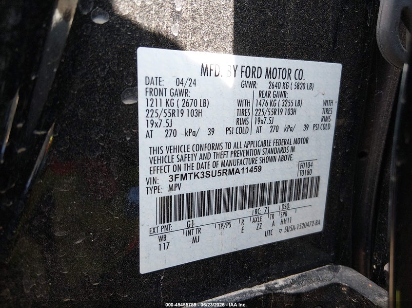 2024 FORD MUSTANG MACH-E SPORT UTILITY VEHICLE ELECTRIC
