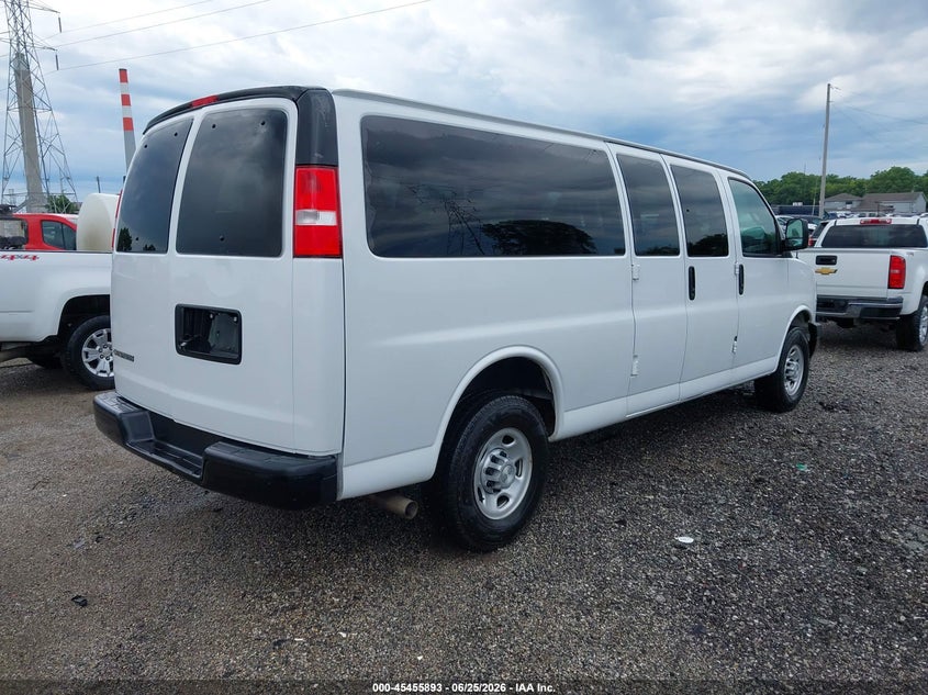 Vin: 1gazgnfp7m1155402, lot: 45954006, chevrolet express passenger rwd 3500 extended wheelbase ls 20214