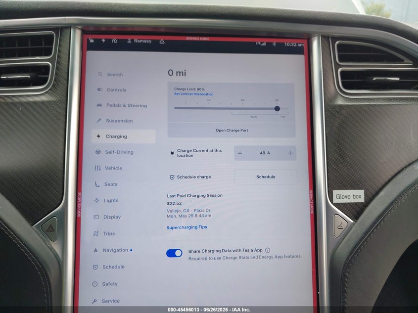 2016 Tesla Model X 60D/P100D/P90D VIN: 5YJXCAE49GF020346 Lot: 45456013