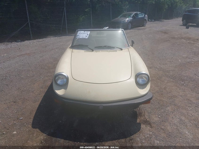 1978 Alfa Romeo Spider Convertible VIN: AR115410002059 Lot: 45456022