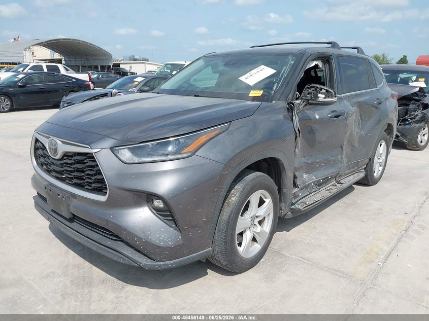 Vin: 5tdzzrah9ms534820, lot: 45954262, toyota highlander le 20212