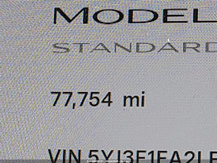 2020 Tesla Model 3 Standard Range Plus Rear-Wheel Drive/Standard Range Rear-Wheel Drive VIN: 5YJ3E1EA2LF792759 Lot: 45456191
