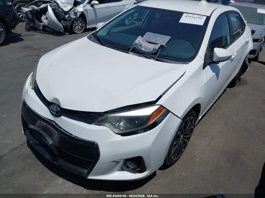 2015 Toyota Corolla, Front & Rear, IAAI, VIN 5YFBURHE9FP276547 — photo 2