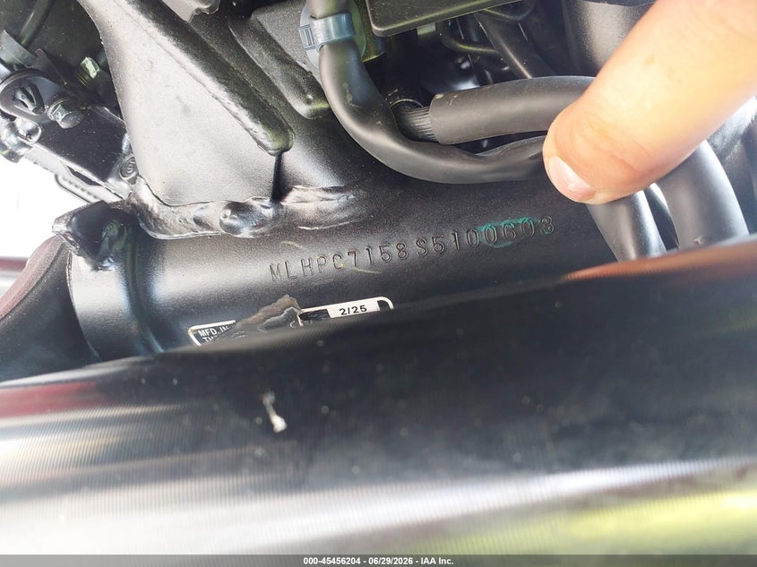 2025 Honda Cb500 F VIN: MLHPC7158S5100603 Lot: 45456204