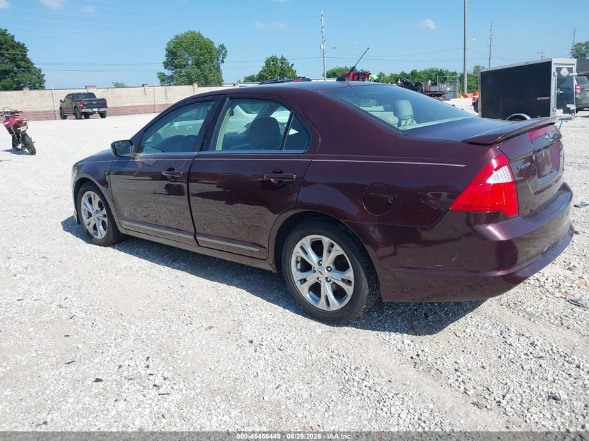 Vin: 3fahp0ha7cr309552, lot: 45954562, ford fusion se 20123