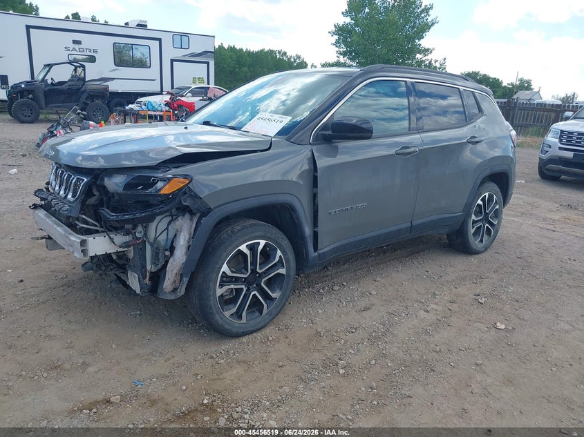 Vin: 3c4njdcn5pt522590, lot: 45954632, jeep compass limited 4x4 20232