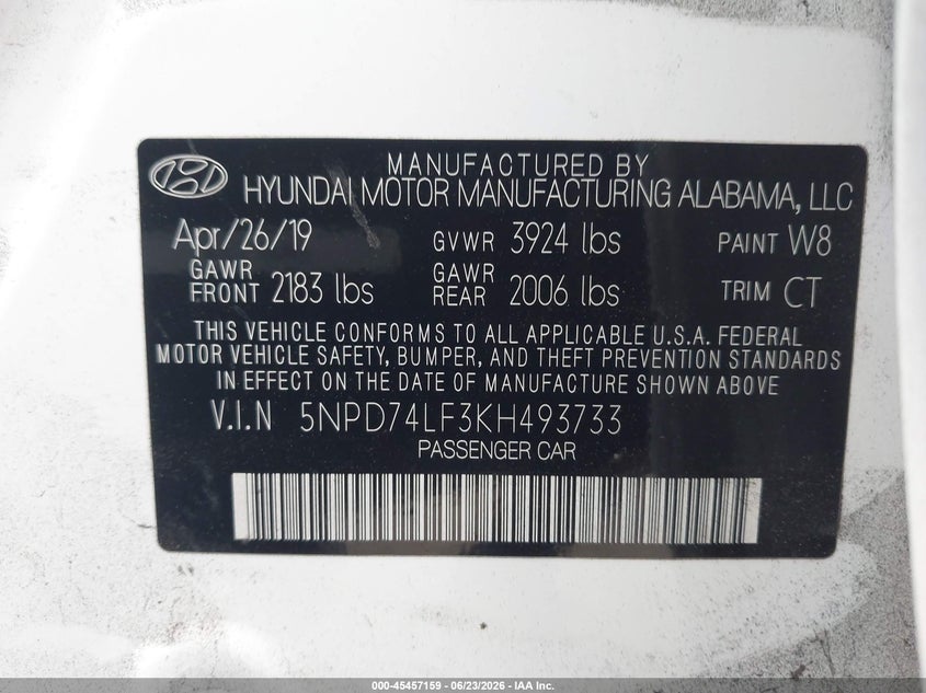 2019 HYUNDAI ELANTRA SE — Photo 9