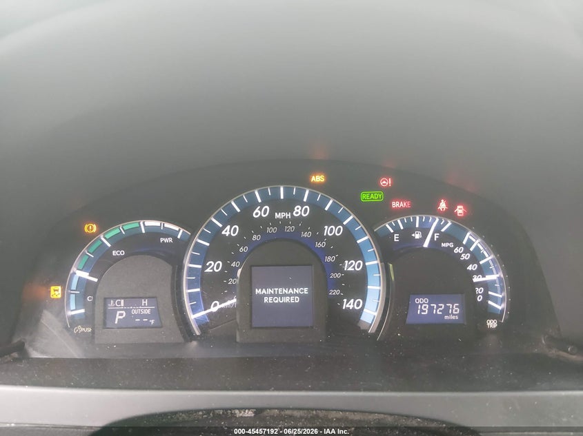 2012 TOYOTA CAMRY HYBRID auction photo 7