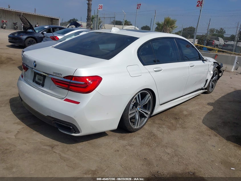 Vin: wba7f0c50hgm21320, lot: 45955349, bmw 750i 20174