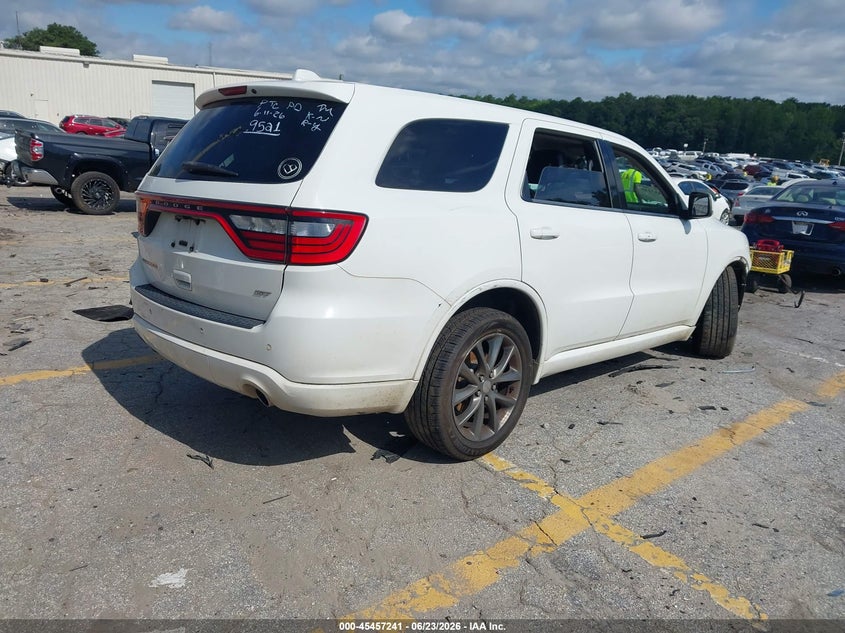 Vin: 1c4rdhdg4hc869521, lot: 45955354, dodge durango gt rwd 20174