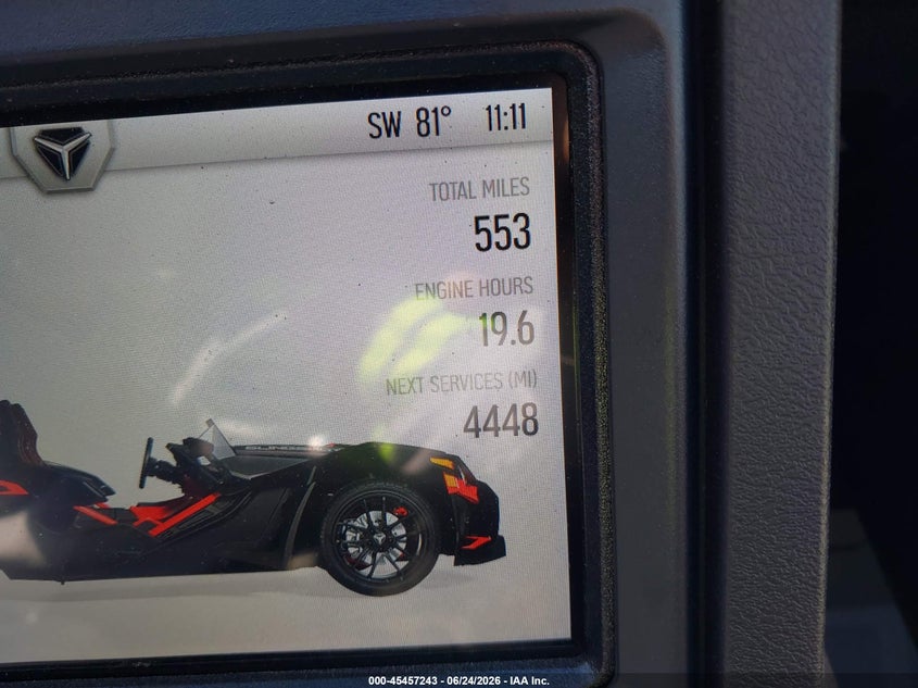 2024 Polaris Slingshot Sl VIN: 57XAAPHD1R8163523 Lot: 45457243