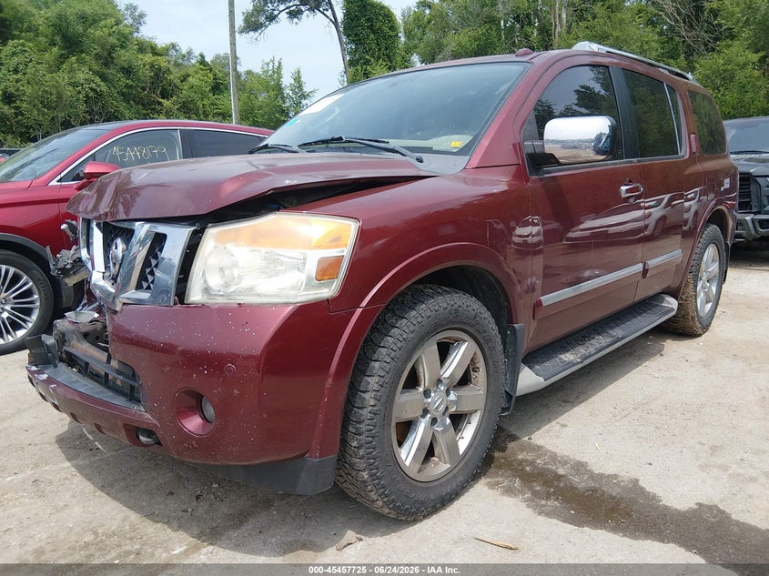 Vin: 5n1ba0nd2bn606418, lot: 45955838, nissan armada platinum 20112