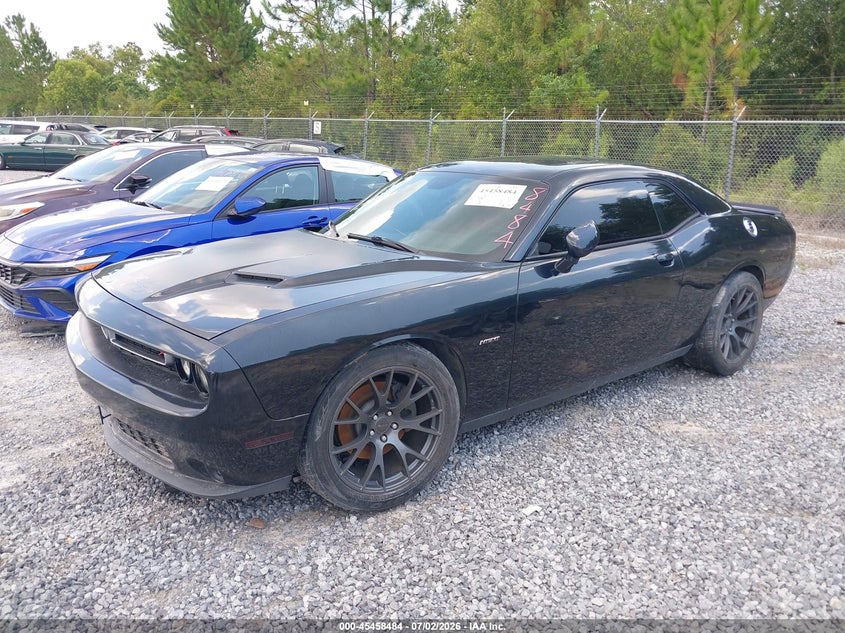 Vin: 2c3cdzbt5fh717225, lot: 45956597, dodge challenger r/t plus 20152