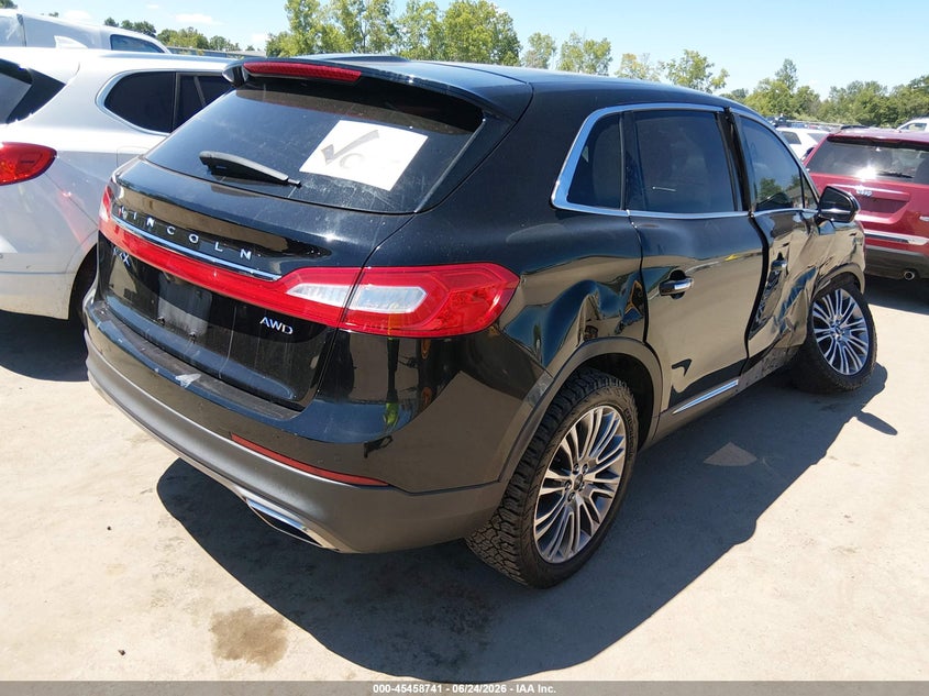Vin: 2lmtj8lr3gbl37015, lot: 45956853, lincoln mkx reserve 20164