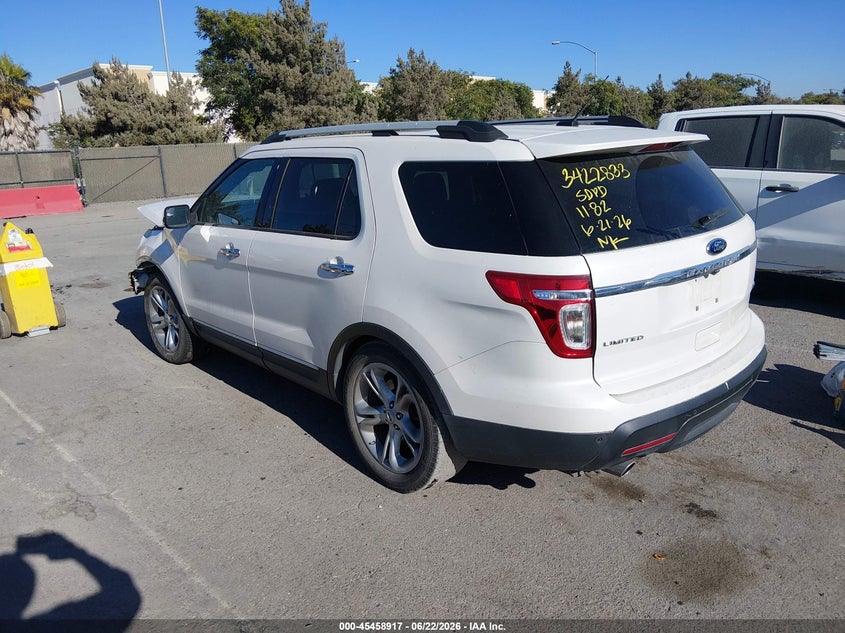 Vin: 1fm5k8f87fgb28923, lot: 45957030, ford explorer limited 20153