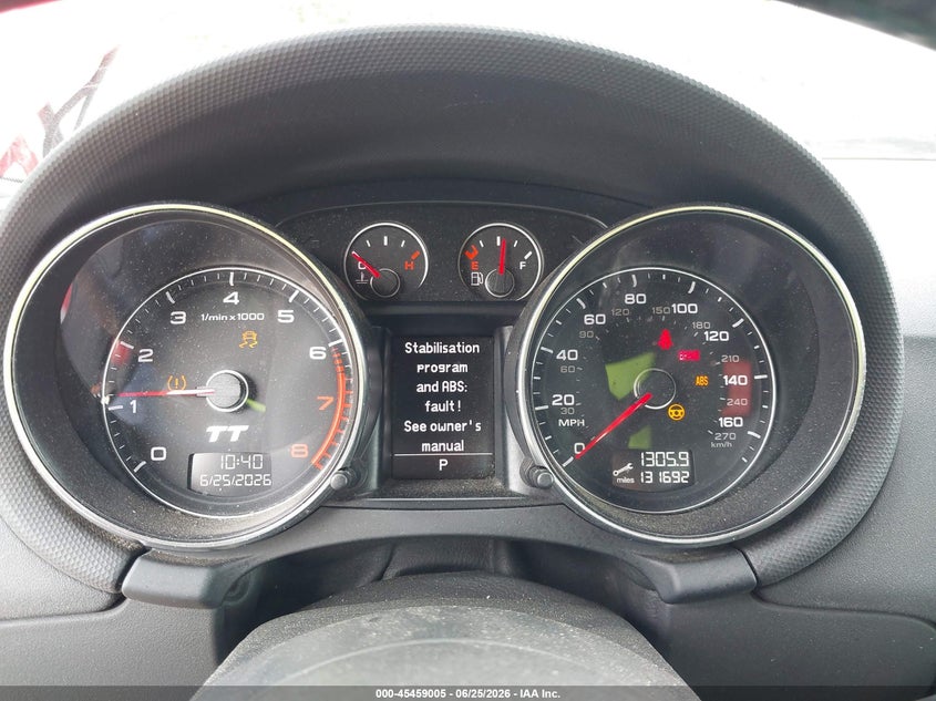 2012 Audi Tt 2.0T Prestige VIN: TRU4FAFK6C1020045 Lot: 45459005