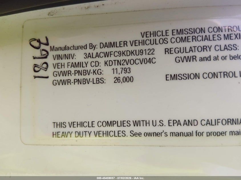 2019 FREIGHTLINER M2 106 auction photo 8