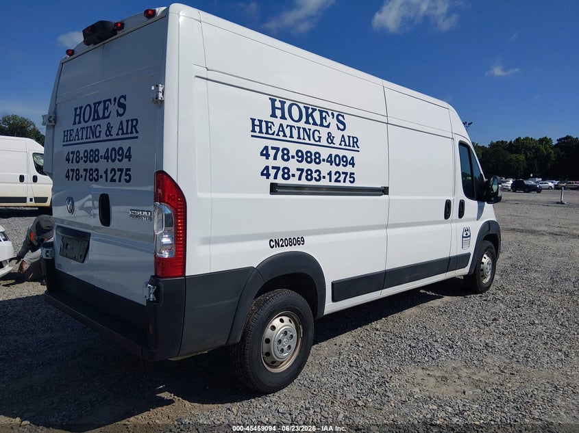 Vin: 3c6lrvdg2pe588872, lot: 45957207, ram promaster 2500 high roof 159 wb 20234