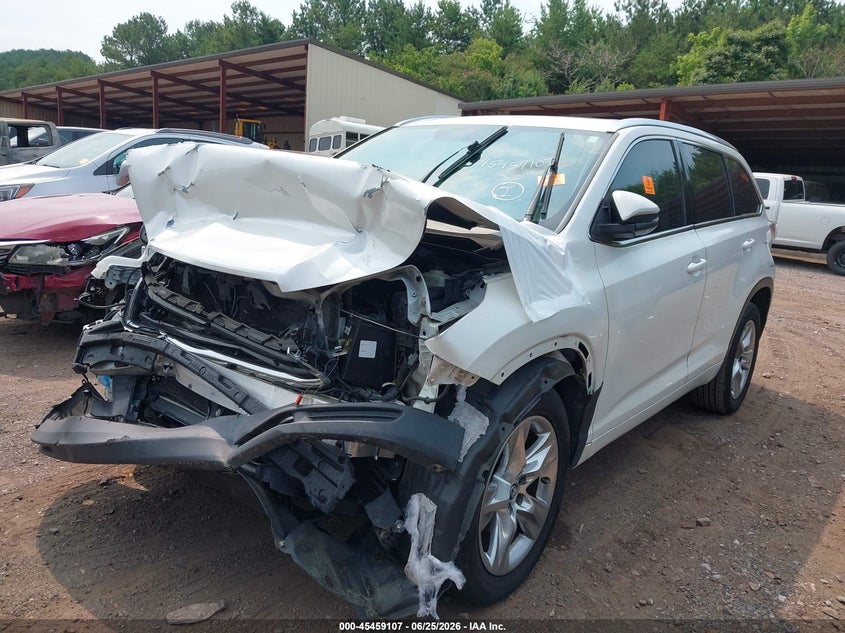 Vin: 5tdykrfh8gs145289, lot: 45957220, toyota highlander limited v6 20162