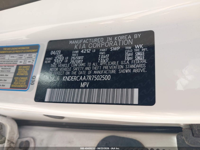 2024 Kia Seltos Ex VIN: KNDERCAA7R7502500 Lot: 45459233
