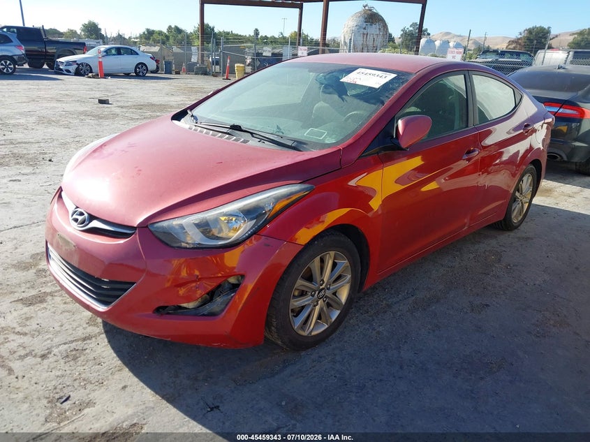 2014 Hyundai Elantra, Удар спереду, IAAI, VIN KMHDH4AE7EU049669 — фото 2