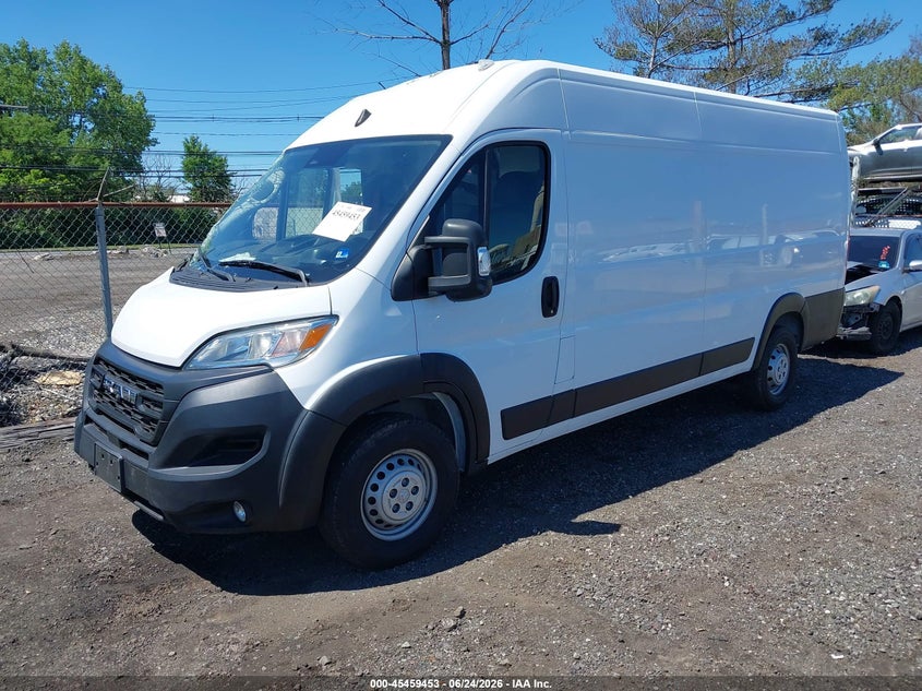 Vin: 3c6mrvjgxpe532462, lot: 45957566, ram promaster 3500 cargo van high roof 159 wb ext 20232