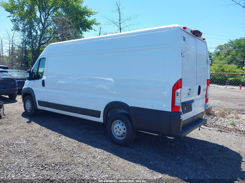Vin: 3c6mrvjgxpe532462, lot: 45957566, ram promaster 3500 cargo van high roof 159 wb ext 20233