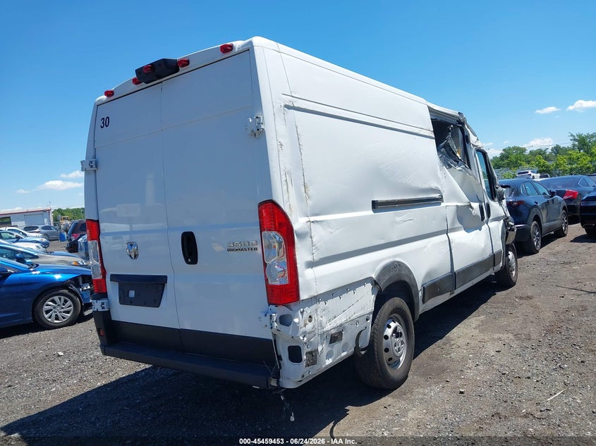 Vin: 3c6mrvjgxpe532462, lot: 45957566, ram promaster 3500 cargo van high roof 159 wb ext 20234