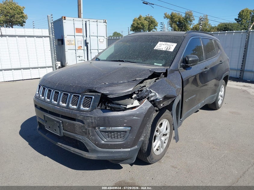Vin: 3c4njcab7kt614702, lot: 45957647, jeep compass sport fwd 20192