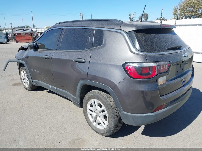 Vin: 3c4njcab7kt614702, lot: 45957647, jeep compass sport fwd 20193