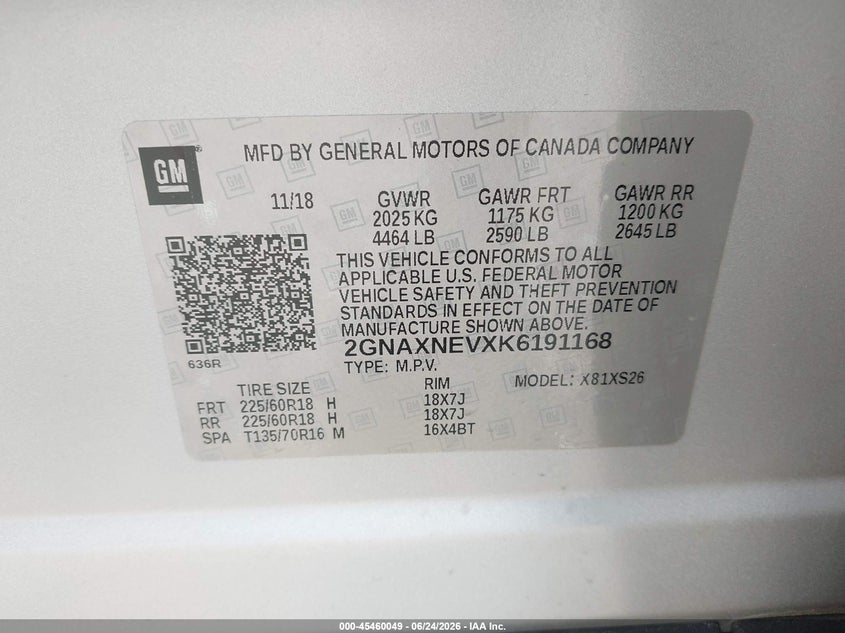 2019 CHEVROLET EQUINOX PREMIER — Photo 9