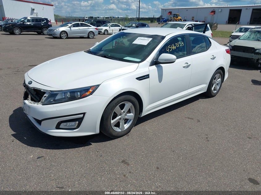 Vin: knagm4a7xf5626170, lot: 45958266, kia optima lx 20152