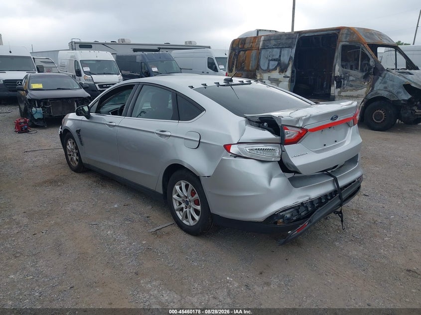 Vin: 1fa6p0g73f5111877, lot: 45958291, ford fusion s 20153