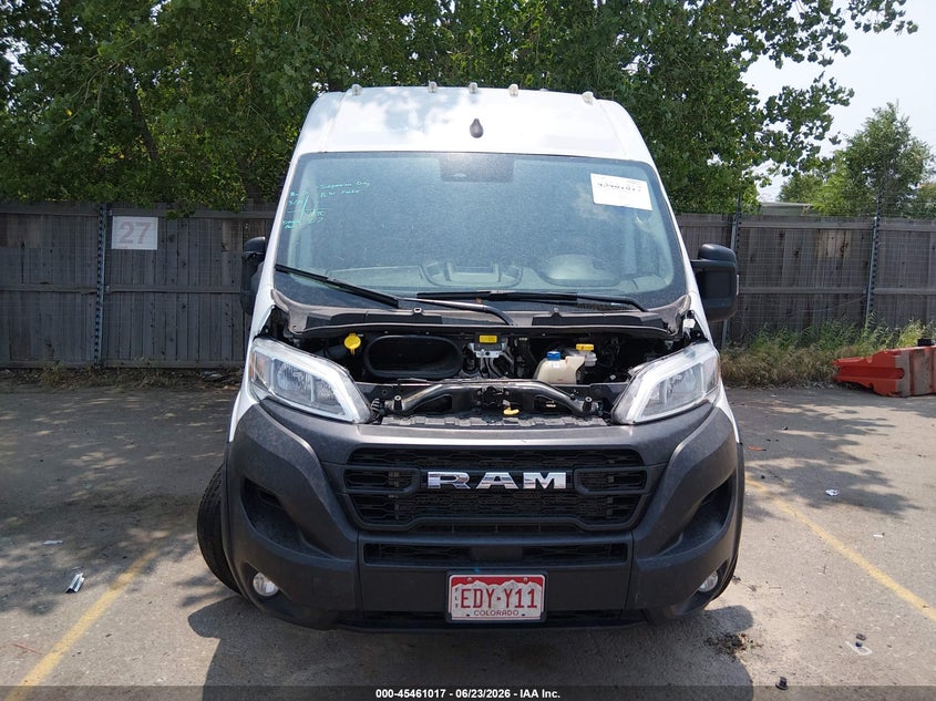 2025 Ram Promaster 3500 Tradesman High Roof 159 Wb W/Pass Seat VIN: 3C6MRVHG3SE546167 Lot: 45461017