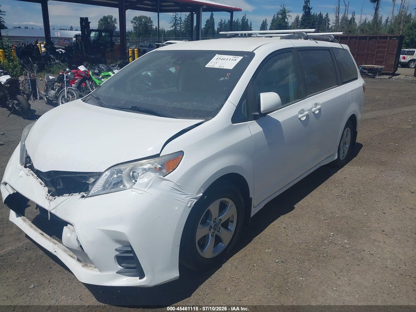 Vin: 5tdkz3dcxjs947338, lot: 45959231, toyota sienna le 8-passenger 20182