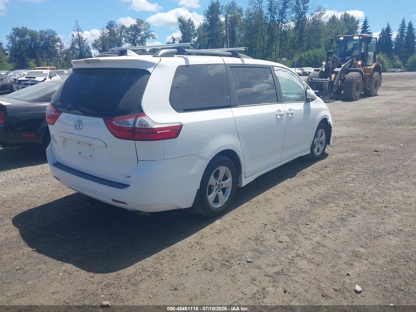 Vin: 5tdkz3dcxjs947338, lot: 45959231, toyota sienna le 8-passenger 20184