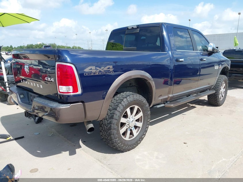 Vin: 3c6ur5gl7jg367910, lot: 45959712, ram 2500 longhorn  4x4 6'4 box 20184