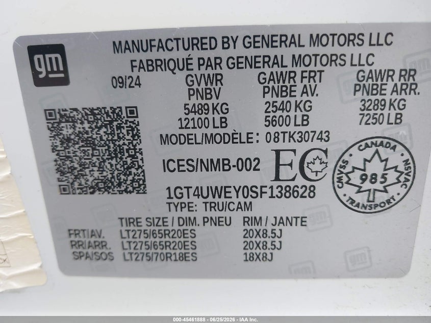 2025 GMC SIERRA 3500HD auction photo 8