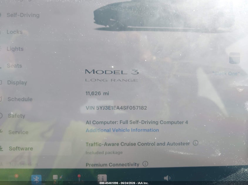 TESLA MODEL 3 2025 VIN 5YJ3E1EA4SF057182