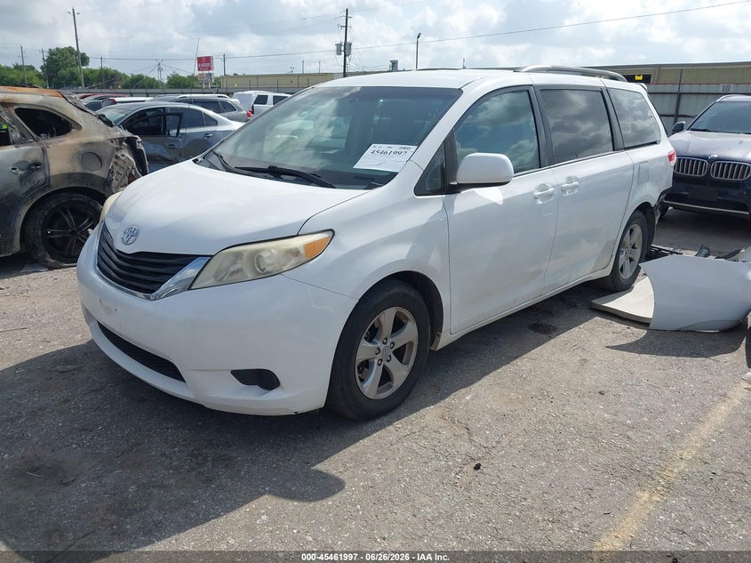 2012 Toyota Sienna, Rear, IAAI, VIN 5TDKK3DC1CS223786 — photo 2