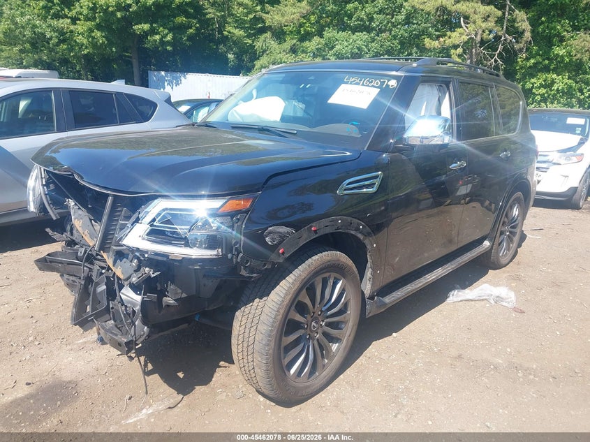 Vin: jn8ay2db7p9836466, lot: 45960191, nissan armada platinum 4wd 20232