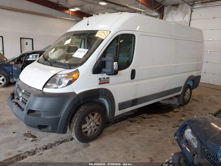 Vin: 3c6urvhg2je108318, lot: 45960343, ram promaster 3500 high roof 159 wb 20182