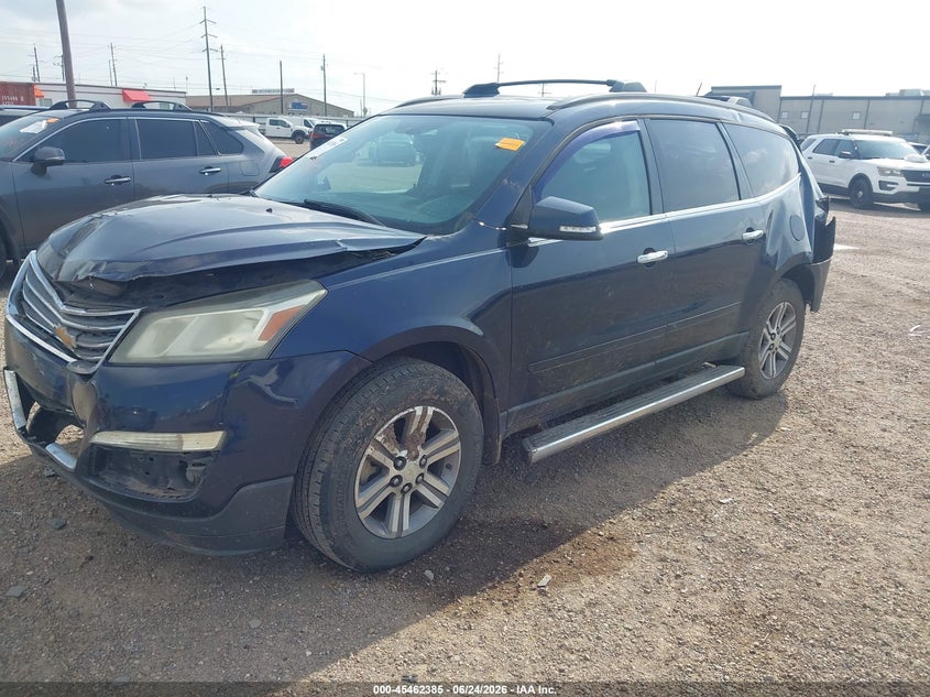 2015 Chevrolet Traverse, Engine Damage, IAAI, VIN 1GNKRGKDXFJ122155 — photo 2