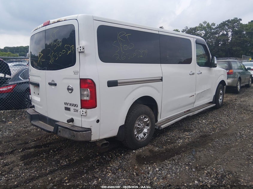 Vin: 5bzaf0aa9dn201849, lot: 45960500, nissan nv passenger nv3500 hd sv v8 20134