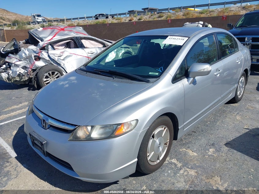 2006 Honda Civic, Left Rear, IAAI, VIN JHMFA362X6S008457 — photo 2