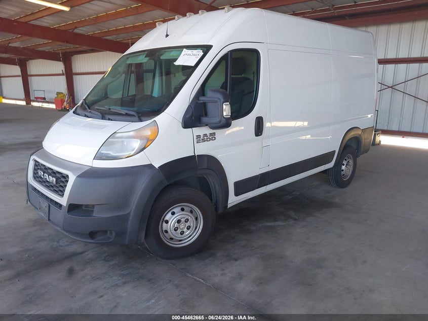 Vin: 3c6trvcg5ke520396, lot: 45960778, ram promaster 2500 high roof 136 wb 20192