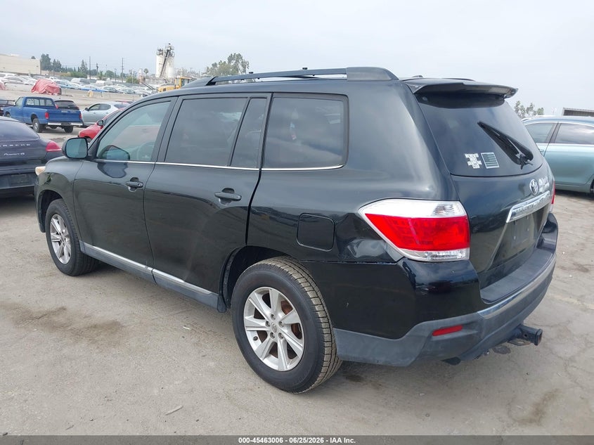 Vin: 5tdbk3eh9bs048583, lot: 45961119, toyota highlander se v6 20113