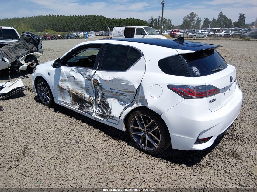 Vin: jthkd5bh6f2245958, lot: 45961152, lexus ct 200h 20153