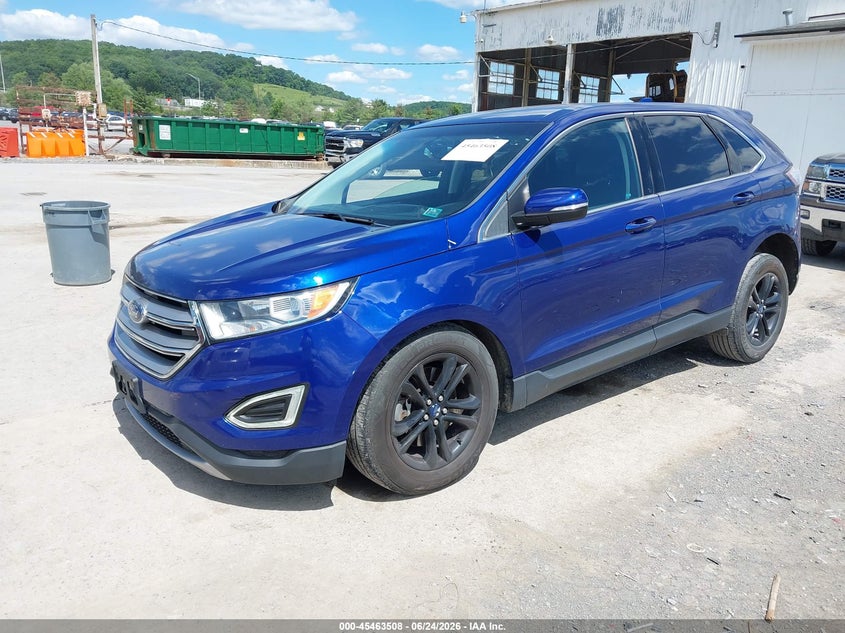Vin: 2fmtk4j96fbb96055, lot: 45961645, ford edge sel 20152