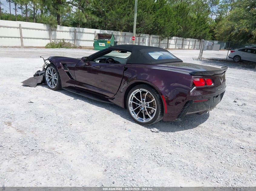 Vin: 1g1yy3d73h5108642, lot: 45961726, chevrolet corvette grand sport 20173